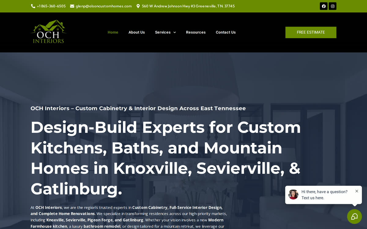 OCH Interiors website