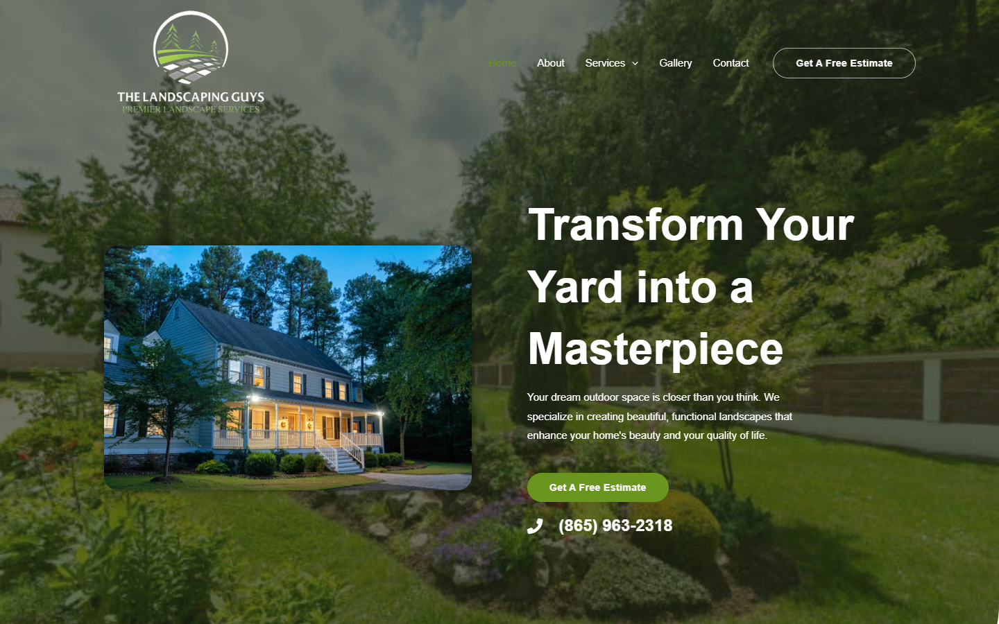 The Landscaping Guys website screenshot